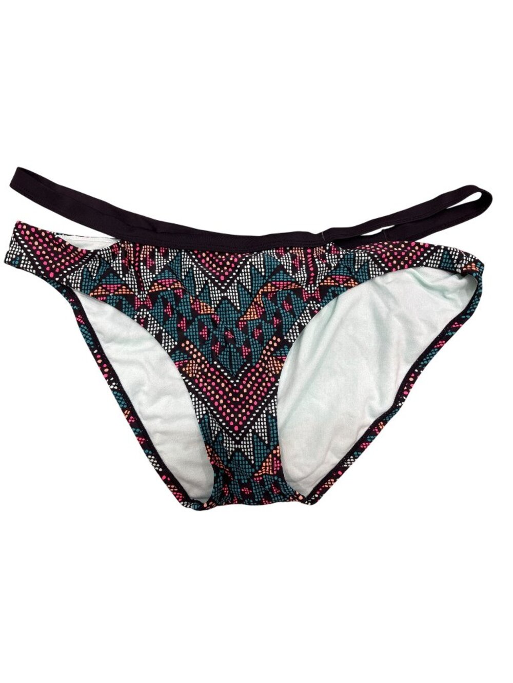 Xhilaration XL Multicolor Geometric Strappy Lined Bikini Bottom Retro Maximalist